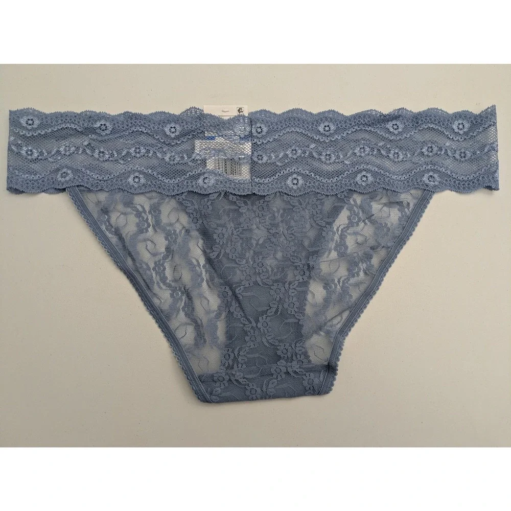 b.tempt'd 978182 Lace‎ Kiss Bikini Panty Size X-Large Blue NWT